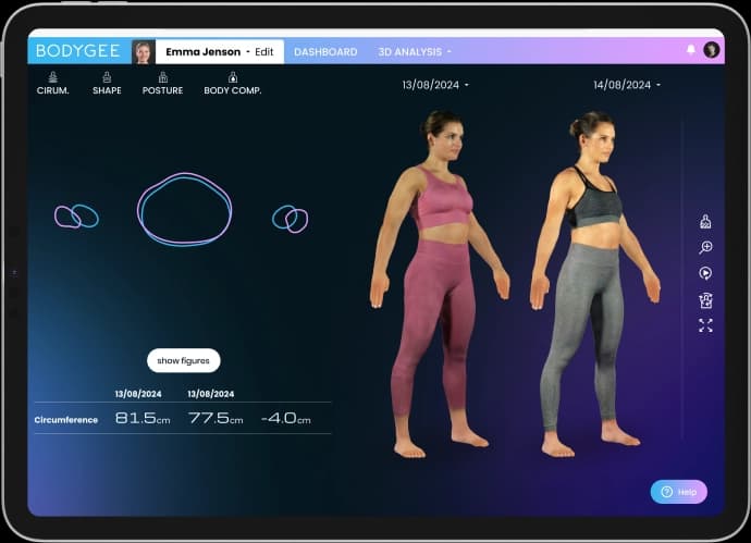 Dashboard de análise corporal